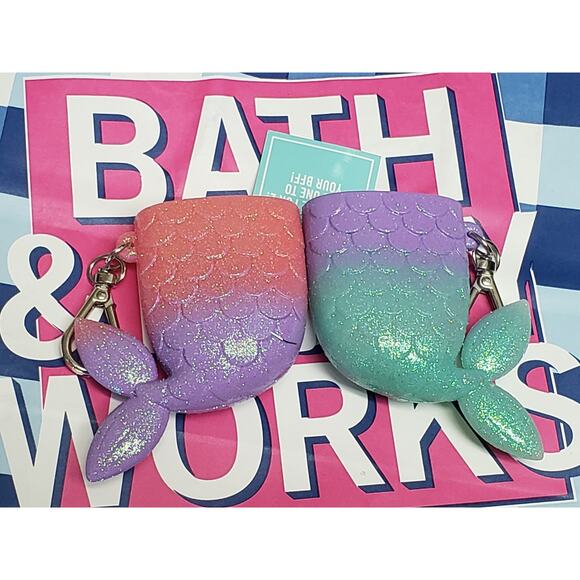 BBW Magical Mermaids Set of 2 BFF PocketBac Holder | Backpack Purse Bag Keychain - Picture 2 of 2